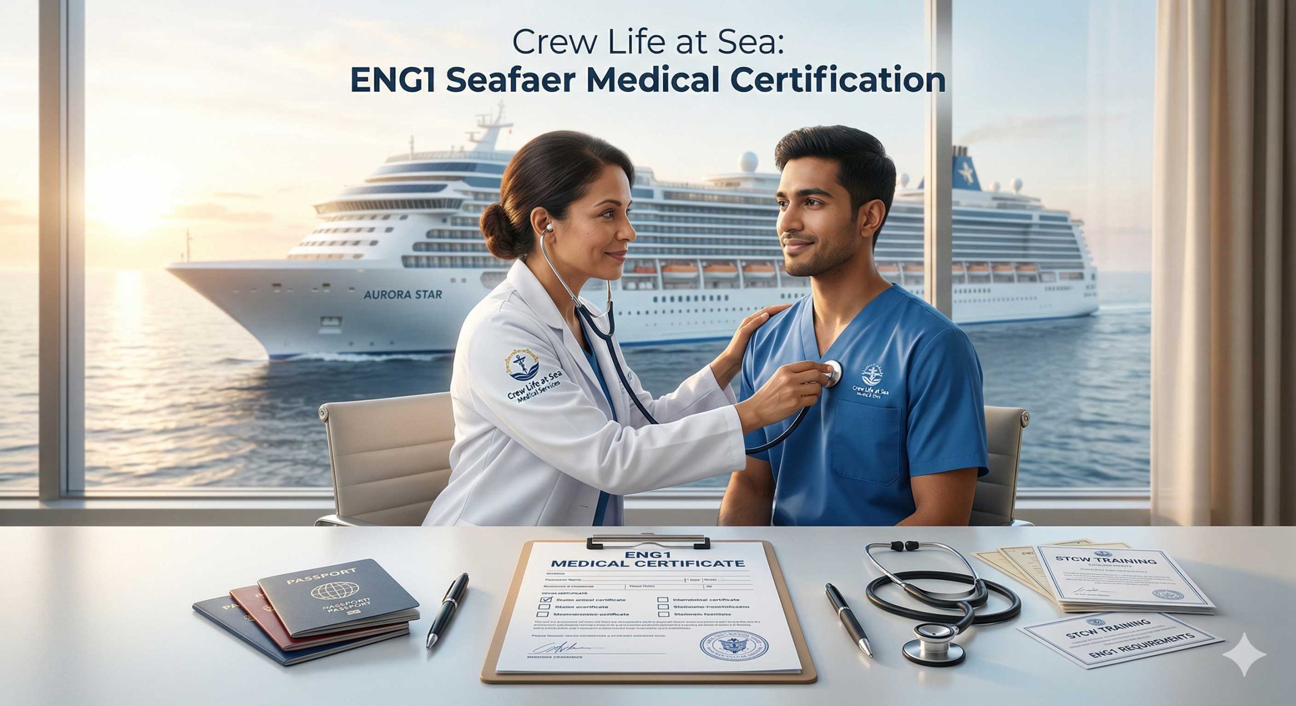 ENG1 seafarer medical document for cruise ship crew